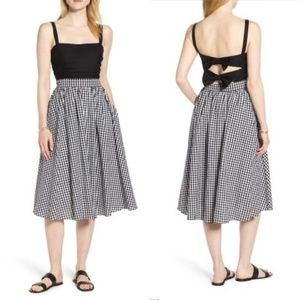 1901 black and white gingham dress